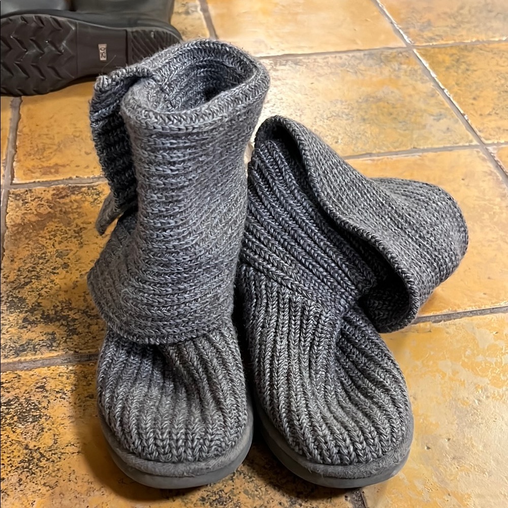 UGG Charcoal Knit Boots